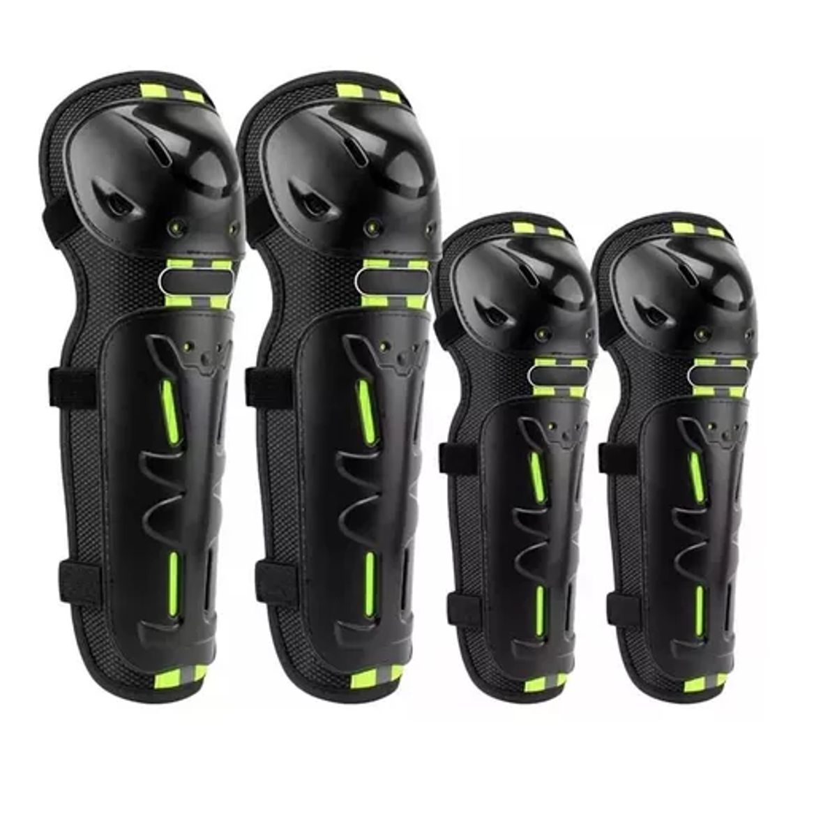 GENERICO - Rodillera Y Coderas Para Motorizados Reflectante