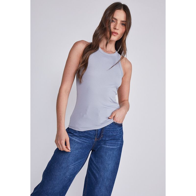SIOUX - Polera Mujer Gris Brillante Sioux