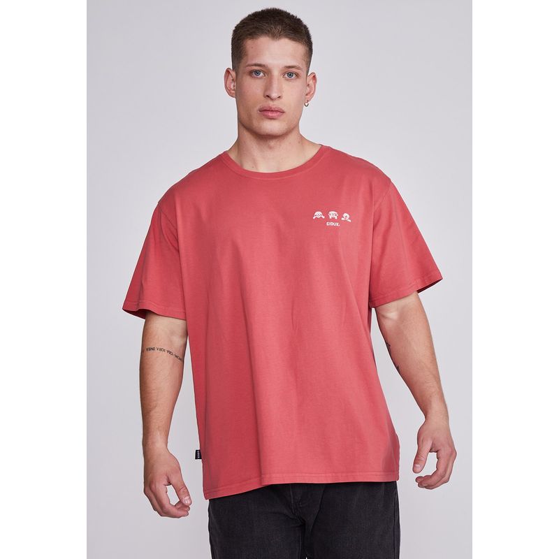 SIOUX - Polera Hombre Burdeo 3 Monos Sioux