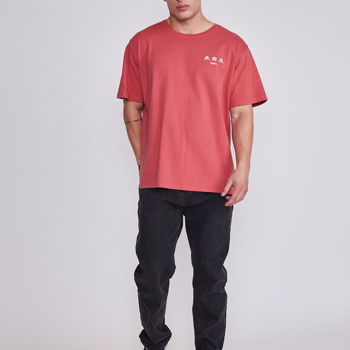 SIOUX - Polera Hombre Burdeo 3 Monos Sioux