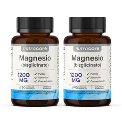 NUTRACORE - Bisglicinato De Magnesio 180 Cápsulas 1200mg de