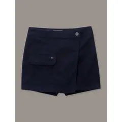 TOMMY HILFIGER - Falda De Niña Solid Utility Azul