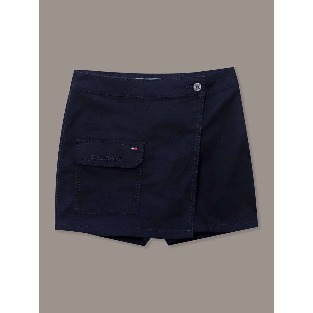 TOMMY HILFIGER - Falda De Niña Solid Utility Azul Tommy Hilfiger