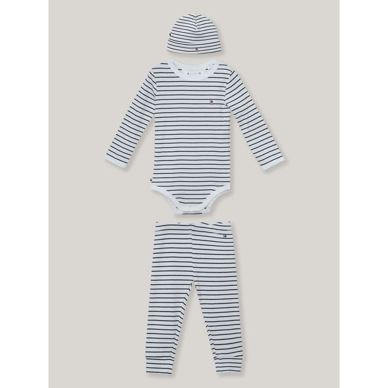TOMMY HILFIGER - Set De 3 Piezas Para Bebe Blanco Tommy Hilfiger