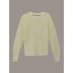 TOMMY HILFIGER - Sweater De Niña Essential De Corte Amplio Amarillo