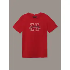 TOMMY HILFIGER - Polera De Niño Con Logo Del Monotype Rojo