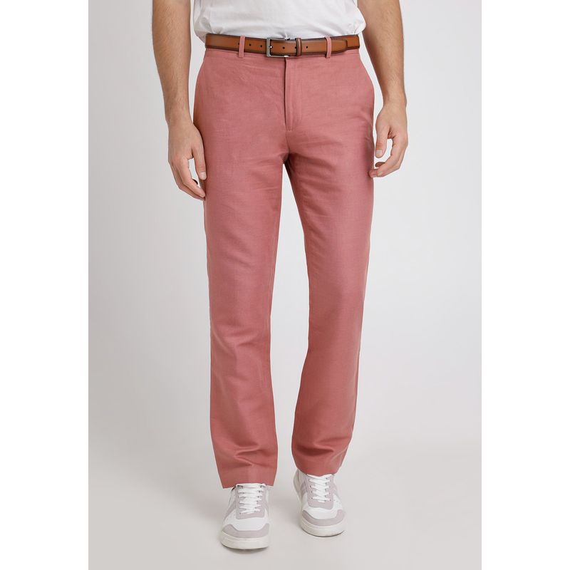 PERRY ELLIS - Pantalón Hombre Lino Suit Separates Rosa Viejo Perry Ellis