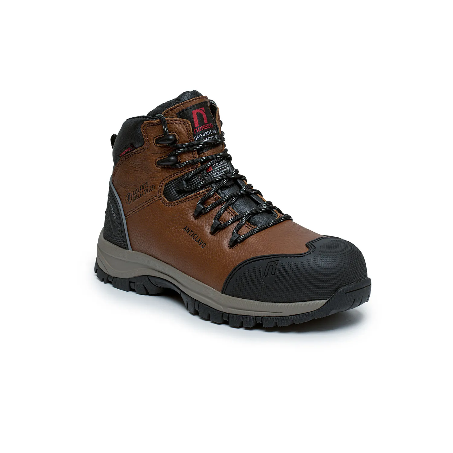 NORSEG Zapato de Seguridad Patagon CT Café Hombre NORSEG