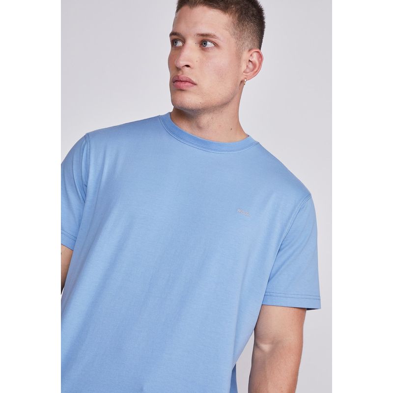 SIOUX - Polera Hombre Celeste Basica Sioux