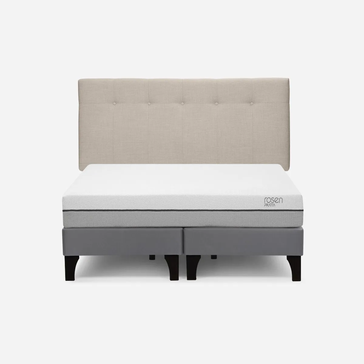 ROSEN - Cama Europea Pratta 2 Pl Pata Madera BD +Respaldo New Bennet