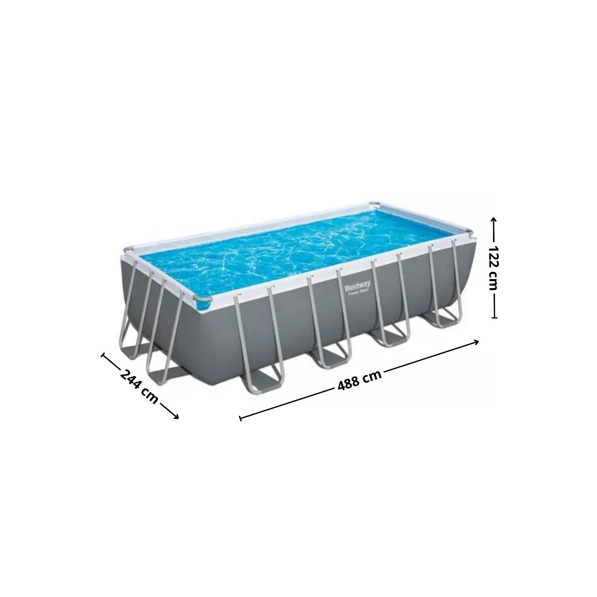 BESTWAY - Piscina rectangular 488x244x122cm con accesorios Bestway