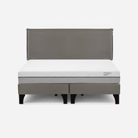 Cama Europea Pratta King Pata Madera BD + Respaldo Maurice