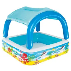 BESTWAY - Piscina inflable Bebe con techo océano 140x140x114cm