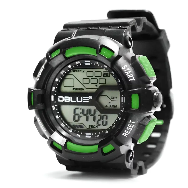 DBLUE - Reloj Digital Deportivo Multifuncional RGS01G Green Edition DBLUE