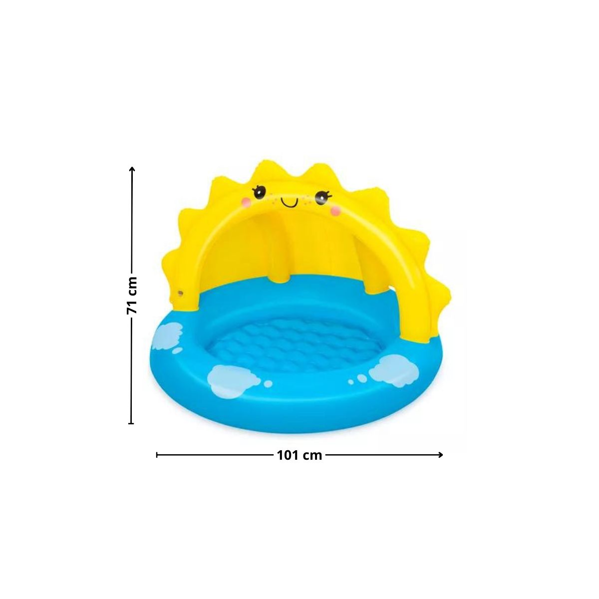 BESTWAY - Piscina inflable Bebe techo día soleado 101x97x71cm Bestway