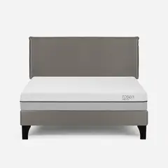 ROSEN - Cama Europea Pratta 2 Plazas Pata Madera BN+Respaldo Maurice