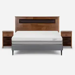 ROSEN - Cama Europea Pratta P. Metal Full + Muebles Ferrara