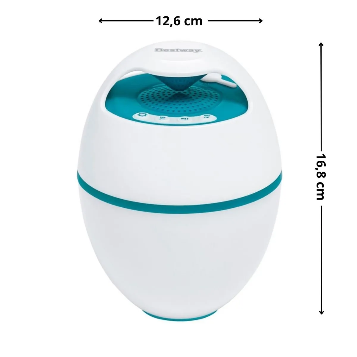 BESTWAY - Parlante bluetooth led  12.6x16.8cm flotante Bestway