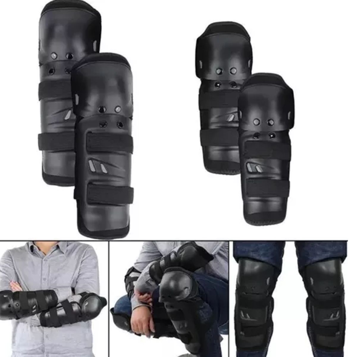 GENERICO - Set De Proteccion Rodilleras Y Coderas Semi Articulado