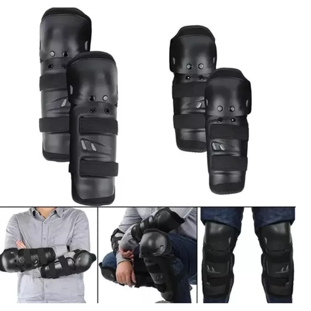GENERICO - Set De Proteccion Rodilleras Y Coderas Semi Articulado