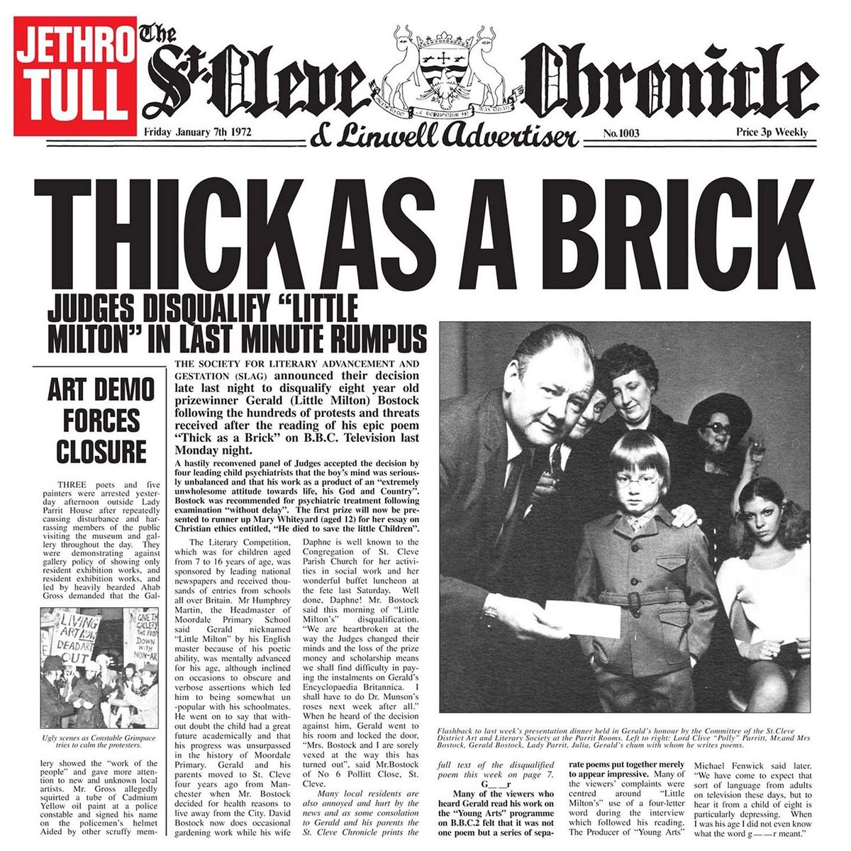 HITWAY MUSIC - JETHRO TULL - THICK AS A BRICK - VINILO HITWAY MUSIC