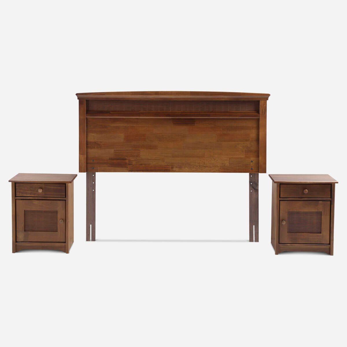 ROSEN - Cama Pratta 2 Plazas + Muebles Veneto