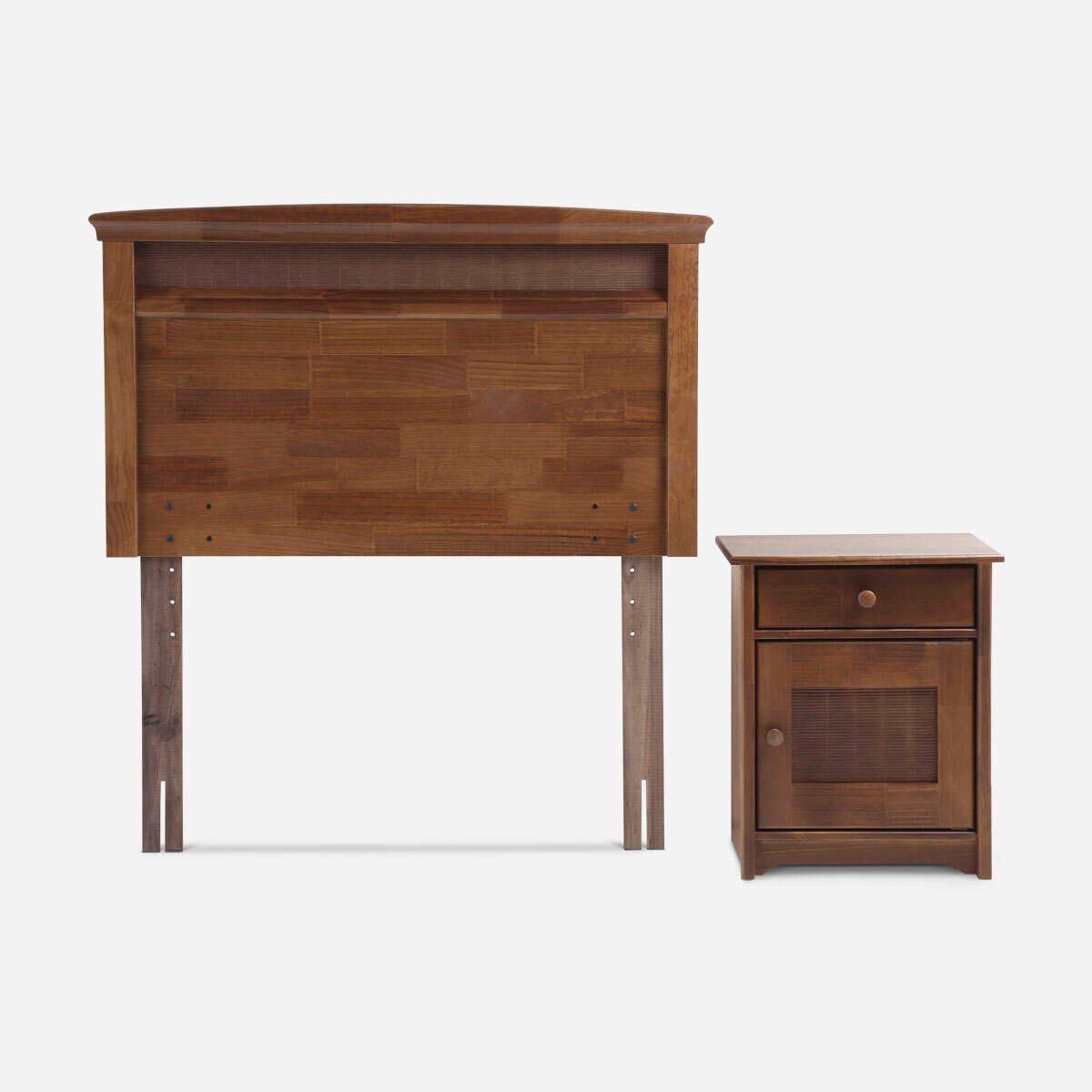 ROSEN - Cama Pratta 1 Plazas + Muebles Veneto