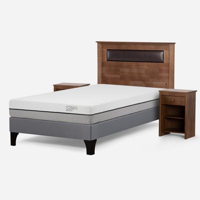 Imagen 2 del producto Cama Europea Pratta P. Madera Full + Muebles Ferrara