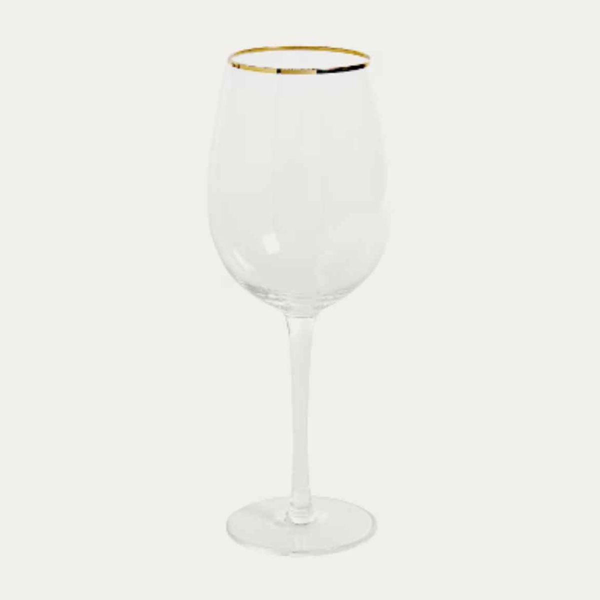 OEM - Set De 4 Copas De Vino Borde Dorado 315 Ml