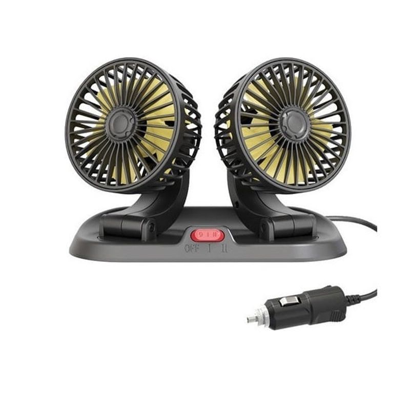 GENERICO - Ventilador Auto Camión De Doble Cabezal Universal
