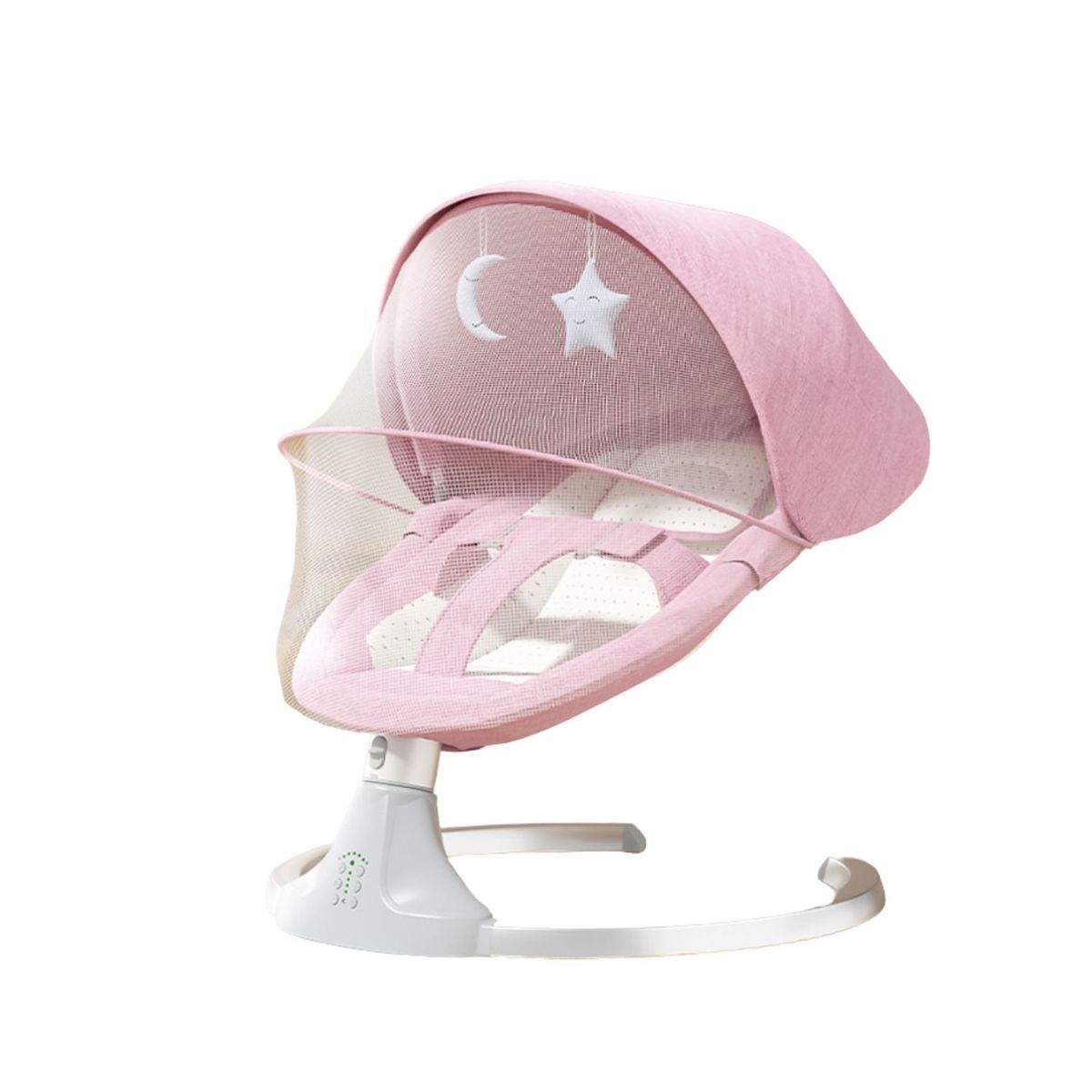 BABYLUNA - Silla Mecedora Smart para Bebes con Balanceo y Música Rosa