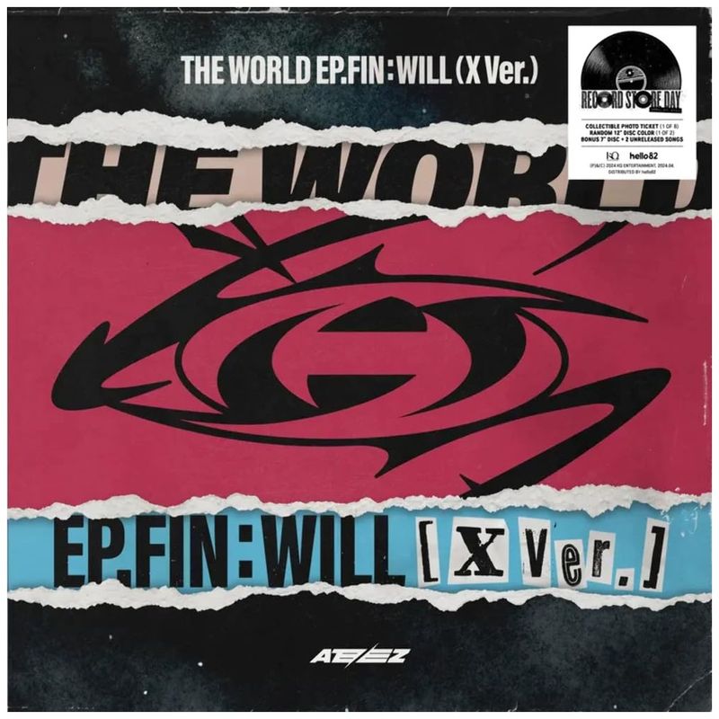 HITWAY MUSIC - ATEEZ - WORLD EPFIN  WILL LP+7 COLOUR VINYL - VINILO