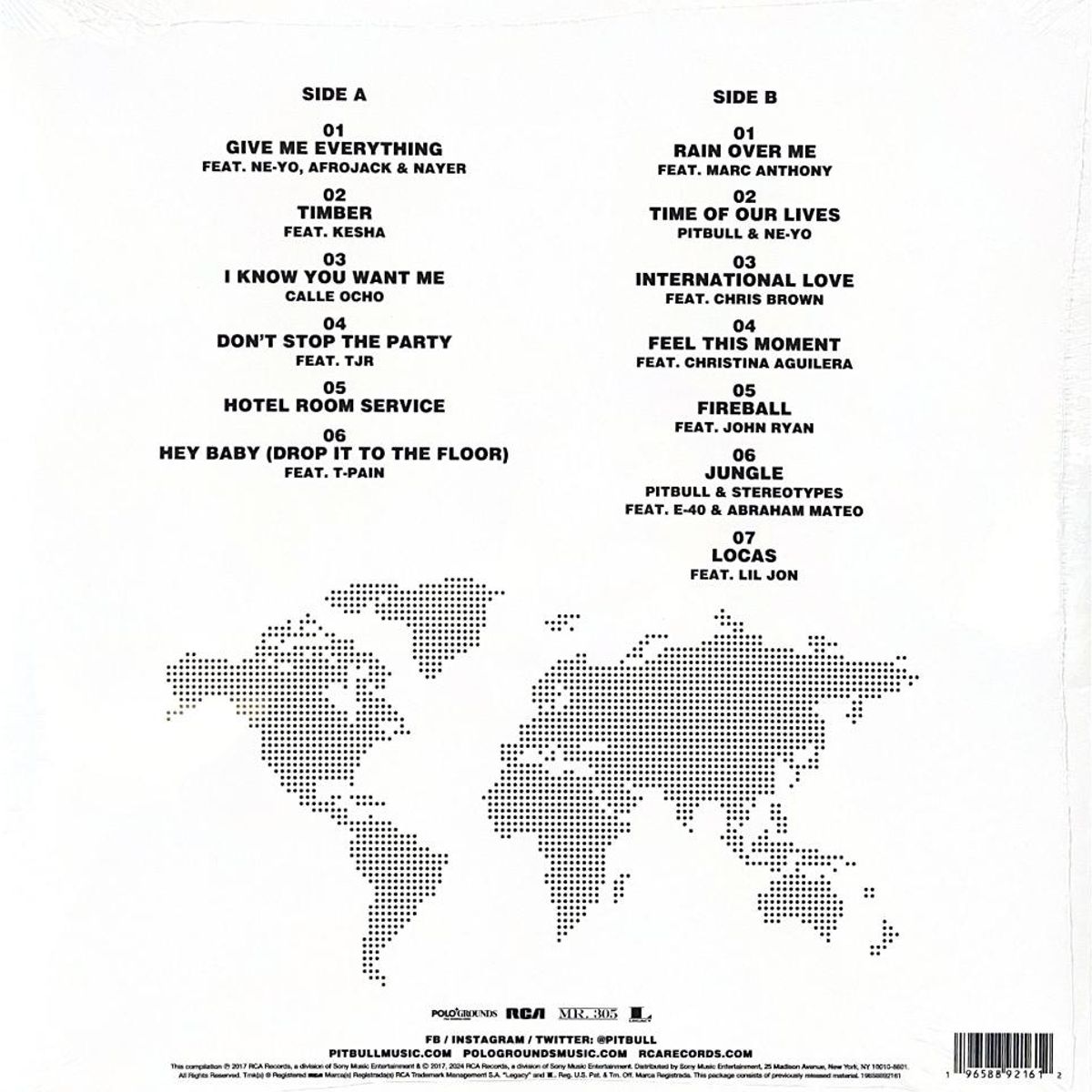 HITWAY MUSIC - PITBULL - GREATEST HITS COLOURED VINYL-VINILO HITWAY MUSIC