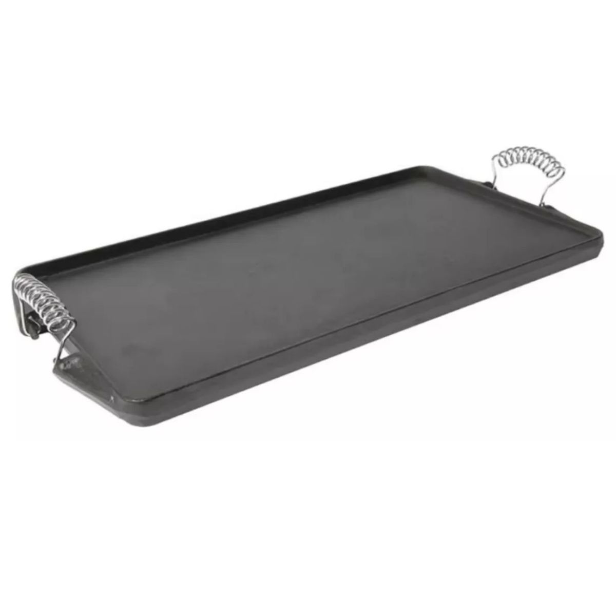GENERICO - Plancha Churrasquera Para Cocina Con Asas Cromadas Inoxcrom