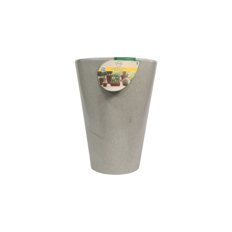 VERDY - Maceta Joinville Cono 17x30cms Blanco Efecto Marmoleado