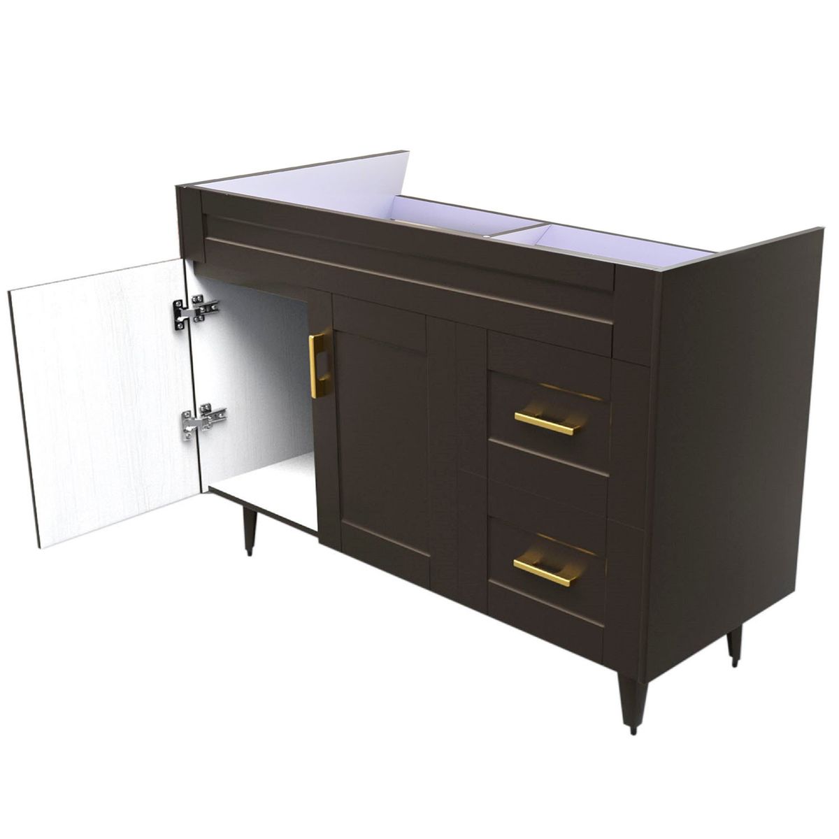 DOMSA - Mueble base para baño Deluxe 120SK CafE 118x80x45cm