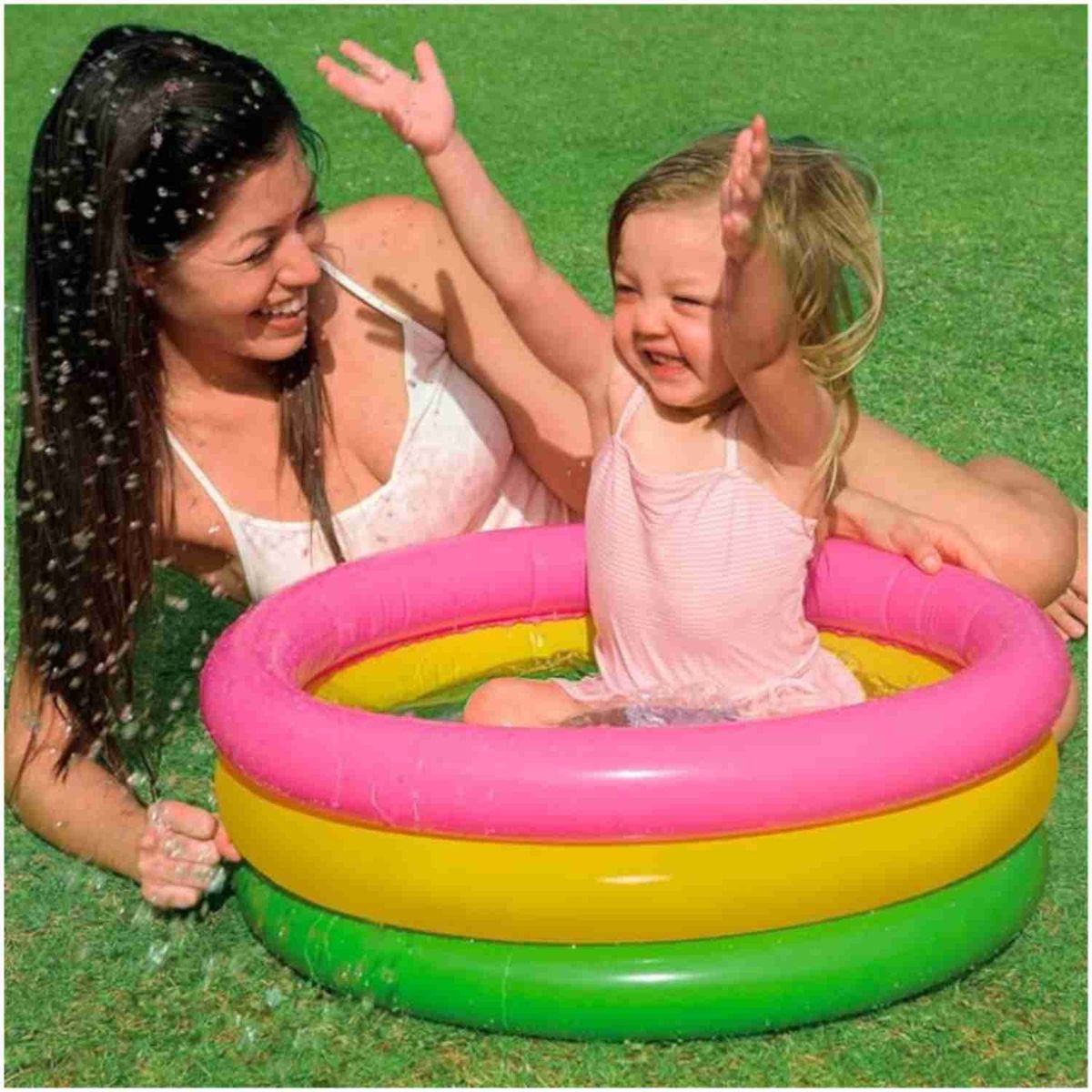 INTEX - Piscina Inflable Infantil INTEX Redonda Tricolor