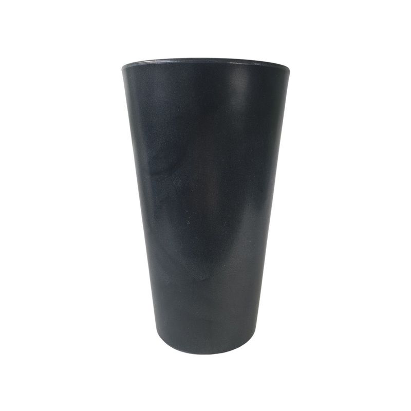 VERDY - Maceta Joinville Cono 19x40cms Negro Efecto Marmoleado