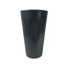 VERDY - Maceta Joinville Cono 19x40cms Negro Efecto Marmoleado