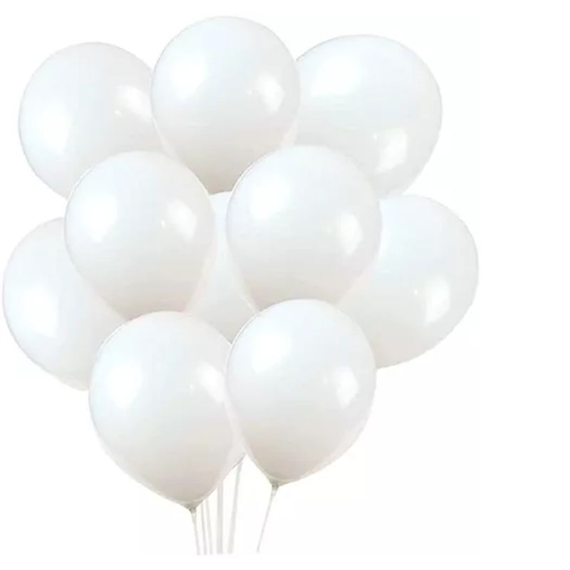GENERICO - Globos Blanco Redondo Latex R12 30cm Resistente Pack 100