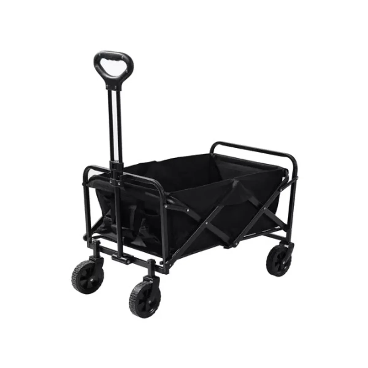 GENERICO - Carrito de compras paseo camping playa - Carro de arraste Negro