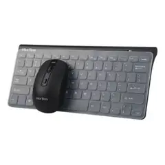 MEETION - Combo Teclado Mouse Inalambrico Mini Chico