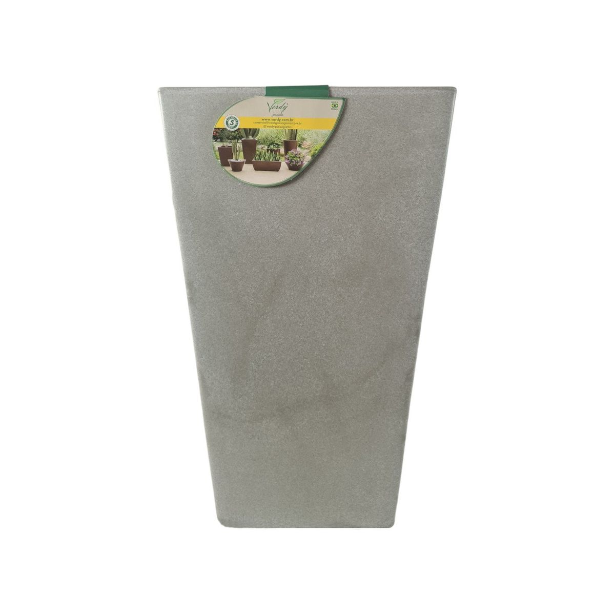 VERDY - Maceta Joinville Trapecio 19x40cms Blanco Efecto Marmoleado