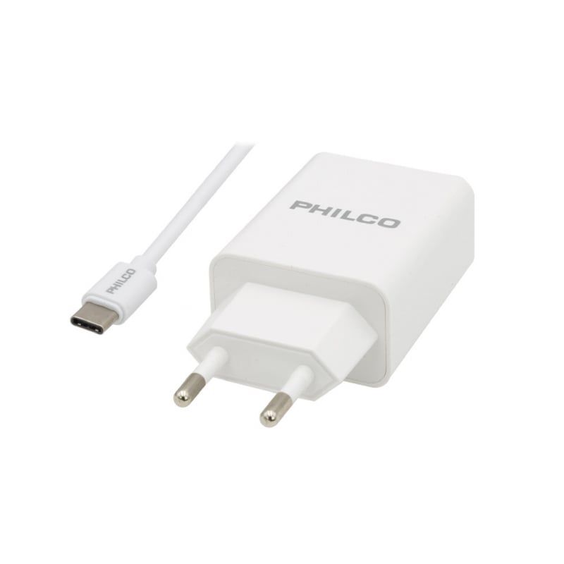 PHILCO - Cargador Philco Rápido USB Cable Tipo C PHILCO