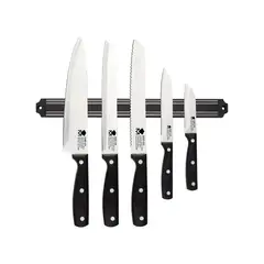BERGNER - SET 5 CUCHILLOS + BARRA MAGNETICA ACERO INOX MASTERPRO