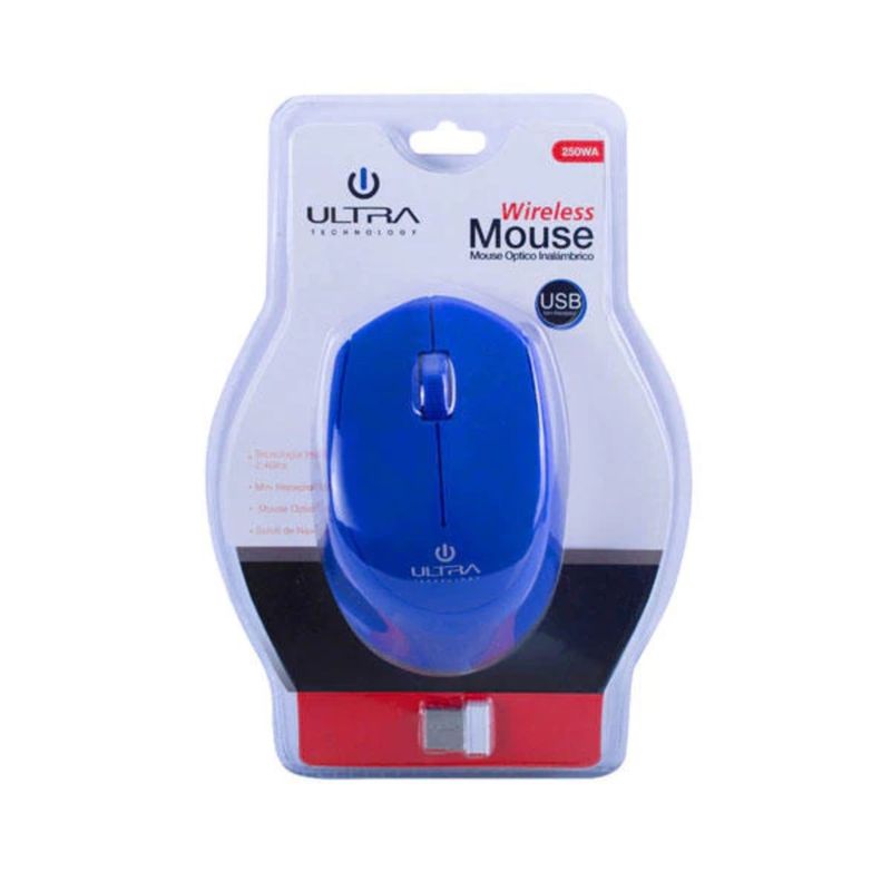 ULTRA - MOUSE OPTICO INALAMBRICO ULTRA AZUL ULTRA