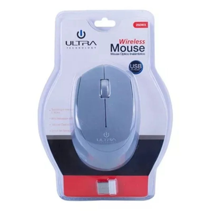 ULTRA - MOUSE OPTICO INALAMBRICO ULTRA GRIS ULTRA