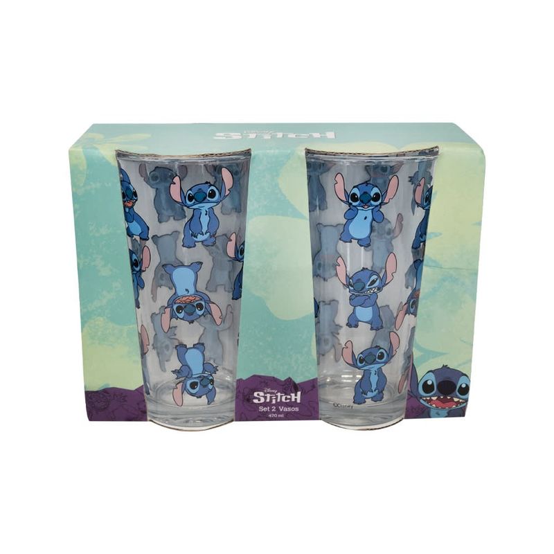 LICENCIAS - SET 2 VASOS VIDRIO STITCH