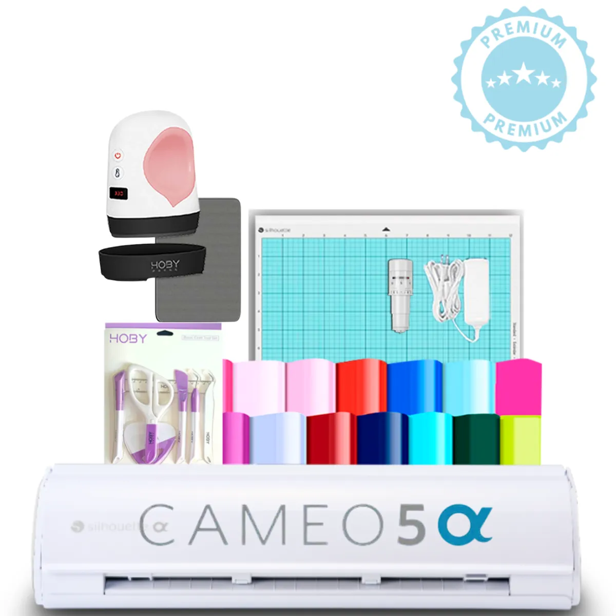 SILHOUETTE - cameo 5 alpha + estampadora mini Hoby Press CK 03