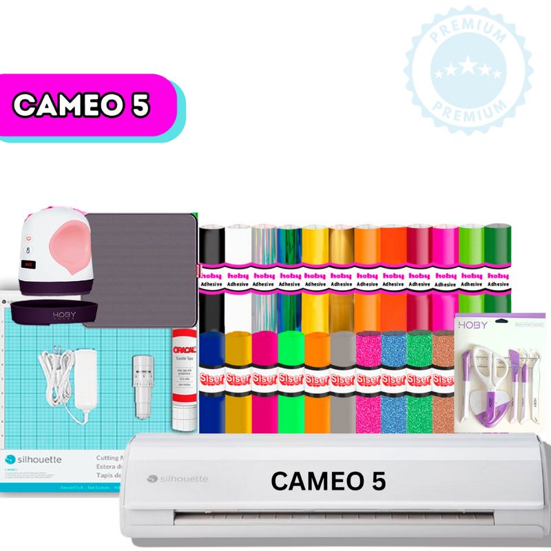 SILHOUETTE - cameo 5 + estampadora mini Hoby Press CK